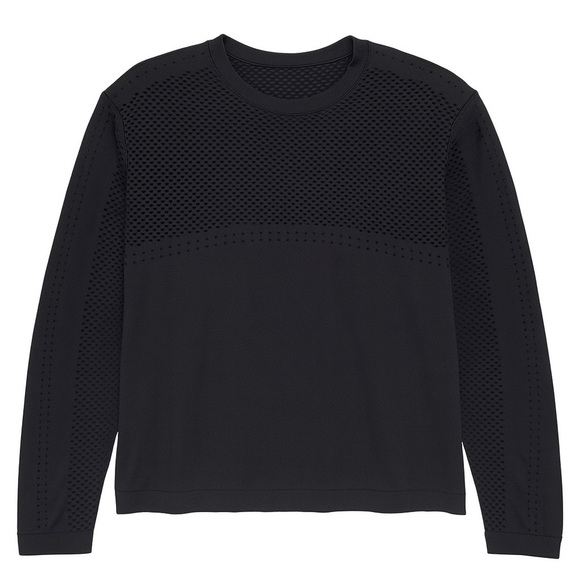 New Varley Black Long Sleeve Workout Top Activewear Yoga Running Gym Shirt S/M - Picture 1 of 7